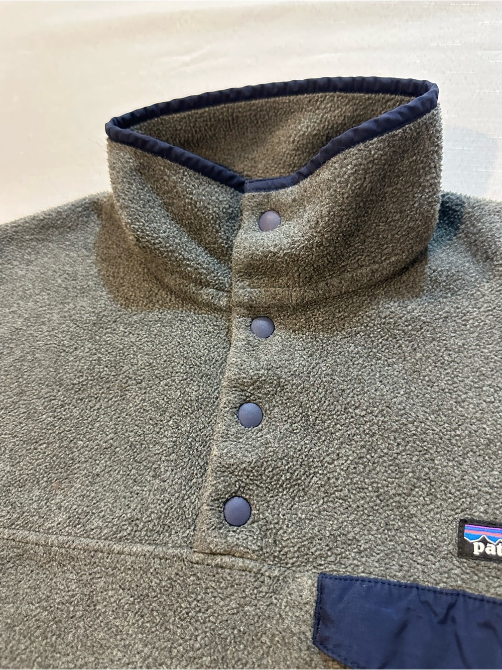 Patagonia Synchilla Snap-T Fleece Pullover Gray Navy Women’s XS - Picture 3 of 12